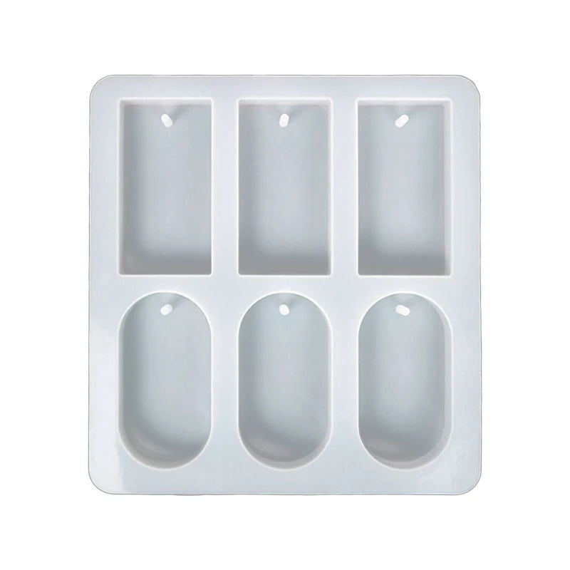 6-Hole Soap UV Crystal Epoxy Mould DIY Jewelry Mold