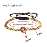 Soccer Braided String Bracelet with CZ Pendant