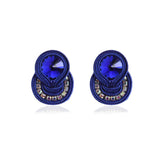 Colorful Soutache Stud Earrings Boho Jewelry Green Accessories