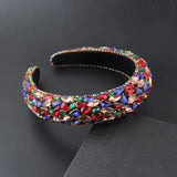 Colorful Crystal Padded Headband Women Wedding Hair Accessory