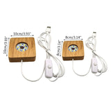 Wood LED Light Base Night Lamp Stand for Resin Art Display