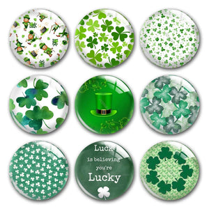 St. Patrick's Clover Ireland Glass Cabochons DIY Jewelry Findings