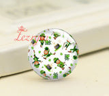 St. Patrick's Clover Ireland Glass Cabochons DIY Jewelry Findings
