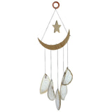 Agate Slices Wind Chimes Star Moon Wall Hanging Ornaments
