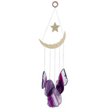 Agate Slices Wind Chimes Star Moon Wall Hanging Ornaments