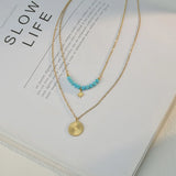 Layered Chain Necklaces Star Pendant Collar Bohemian Jewelry