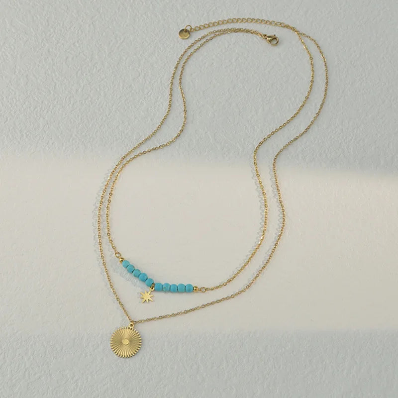 Layered Chain Necklaces Star Pendant Collar Bohemian Jewelry