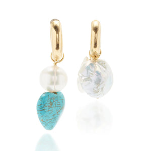 Stainless Steel Pearl Drop Earrings for Women