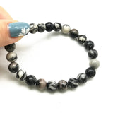 Men's Stretch Bracelet Natural Stone Bead Yoga Jewelry for Good Luck
