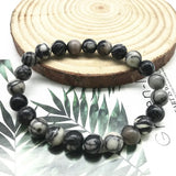 Men's Stretch Bracelet Natural Stone Bead Yoga Jewelry for Good Luck
