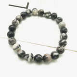 Men's Stretch Bracelet Natural Stone Bead Yoga Jewelry for Good Luck