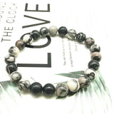 Men's Stretch Bracelet Natural Stone Bead Yoga Jewelry for Good Luck