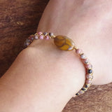 Braided Wrap Bracelets Natural Stone Beads Charm Bracelet