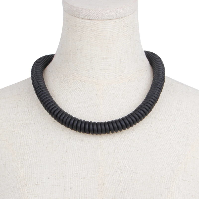 Ethnic Chunky Rope Necklace Multicolor Choker