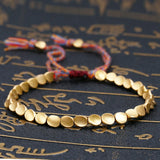 Tibetan Buddhist Copper Beads Rope Bracelet & Bangles