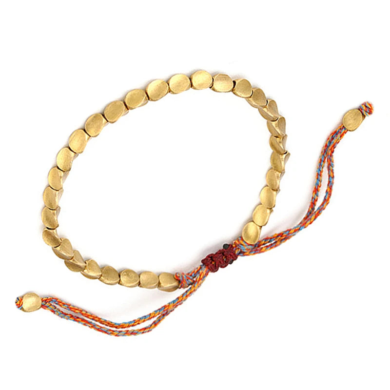 Tibetan Buddhist Copper Beads Rope Bracelet & Bangles