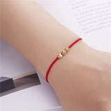 Tibetan Buddhist Copper Beads Red Rope Lucky Bracelet