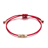 Tibetan Buddhist Copper Beads Red Rope Lucky Bracelet