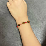 Tigereye Wedding Bracelets Bangles Red Thread Natural Stone Bracelet