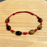 Tigereye Wedding Bracelets Bangles Red Thread Natural Stone Bracelet