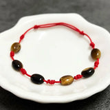 Tigereye Wedding Bracelets Bangles Red Thread Natural Stone Bracelet