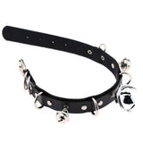 Punk Rivet Choker PU Leather Multilayer Bell Collar Necklace