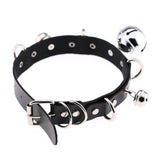 Punk Rivet Choker PU Leather Multilayer Bell Collar Necklace