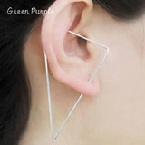 Triangle Earrings 14k Filled 925 Silver Jewelry Minimalist Earrings