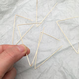 Triangle Earrings 14k Filled 925 Silver Jewelry Minimalist Earrings