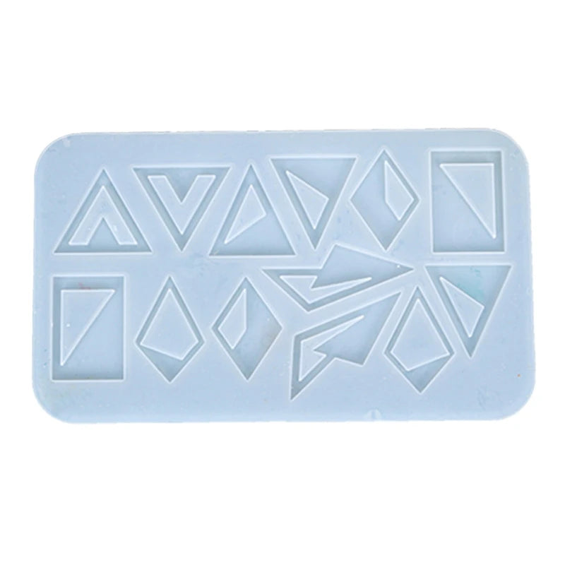 Triangle Pendant Earrings Keychain Silicone Mold Resin Casting Craft Tools