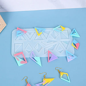 Triangle Pendant Earrings Keychain Silicone Mold Resin Casting Craft Tools