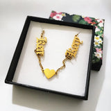 Personalized Double Name Heart Necklace for Couples Women Men Jewelry