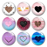 Heart Lover Round Glass Cabochons for DIY Jewelry Making