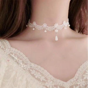Velvet Lace Vintage Choker Necklace Yin Yang Charm Gothic Punk