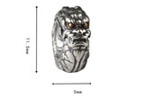 925 Silver Lucky Beasts Lion Beads Sterling Lion Loose Bead Jewelry Findings