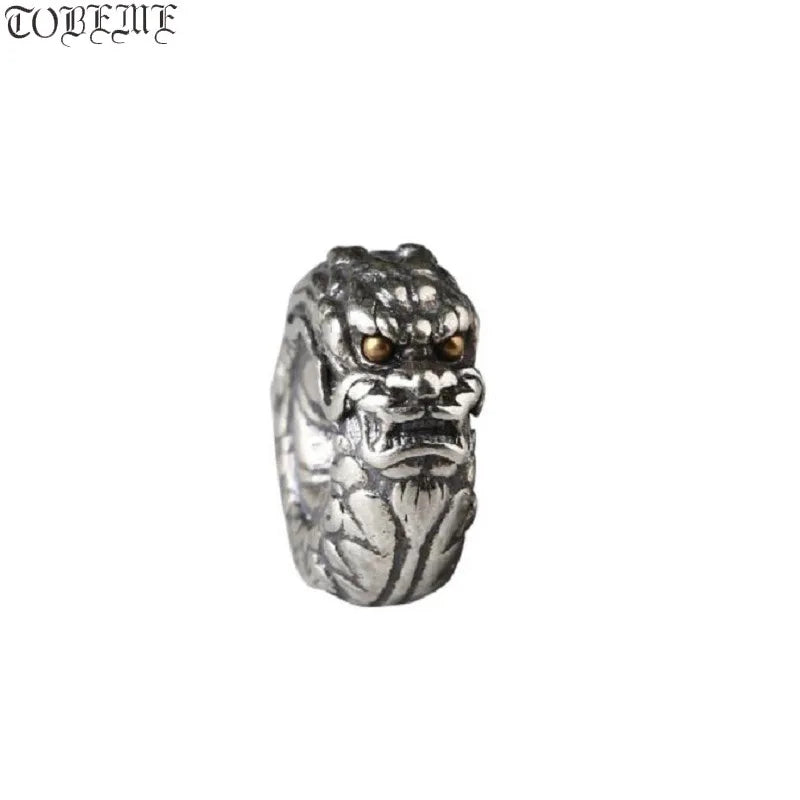 925 Silver Lucky Beasts Lion Beads Sterling Lion Loose Bead Jewelry Findings