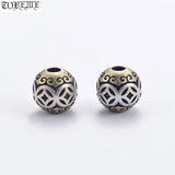 925 Silver Chinese Ancient-Coin-Symbol Beads Sterling Good Luck Loose Beads
