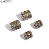 925 Silver Tibetan Six Words Beads Sterling Buddhist Auspicious Symbols Beads