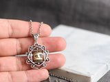 925 Silver Tibetan Prayer Wheel Pendant Amulet Good Luck Charm