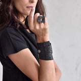 Vintage Leather Bracelet Unisex Art Jewellery Boho Gothic Minimalist