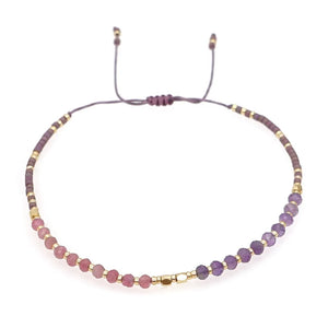 Colorful Natural Stone Beaded Bracelet Bohemian Bangle Jewelry