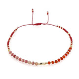 Colorful Natural Stone Beaded Bracelet Bohemian Bangle Jewelry