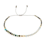 Colorful Natural Stone Beaded Bracelet Bohemian Bangle Jewelry