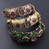 Vintage Sun Pearl Flower Headband Crystal Hairband