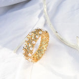Double Row CZ Big Bridal Bracelet for Women