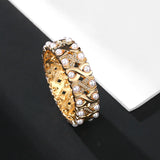 Double Row CZ Big Bridal Bracelet for Women