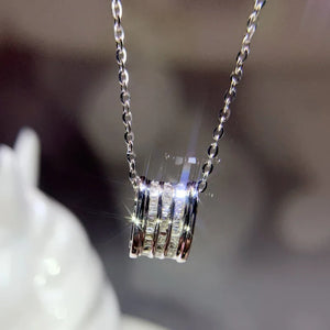 Wedding Pendant Zircon 925 Silver Chain Necklace Charm Party Choker