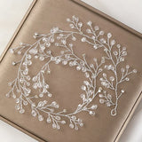 Bride Silver Crystal Tiara Headpiece Flower Hair Accessory