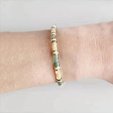 Silicone Bracelet Shell Beads Lapis Lazuli Aventurine Bangle