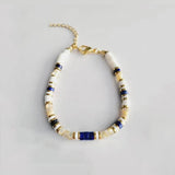 Silicone Bracelet Shell Beads Lapis Lazuli Aventurine Bangle